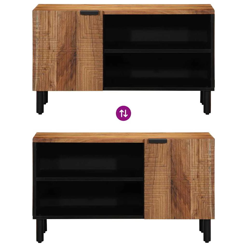 TV Enheder Massivt Akacietræ 80 x 31,5 x 46 cm Konstrueret træ - Image 10