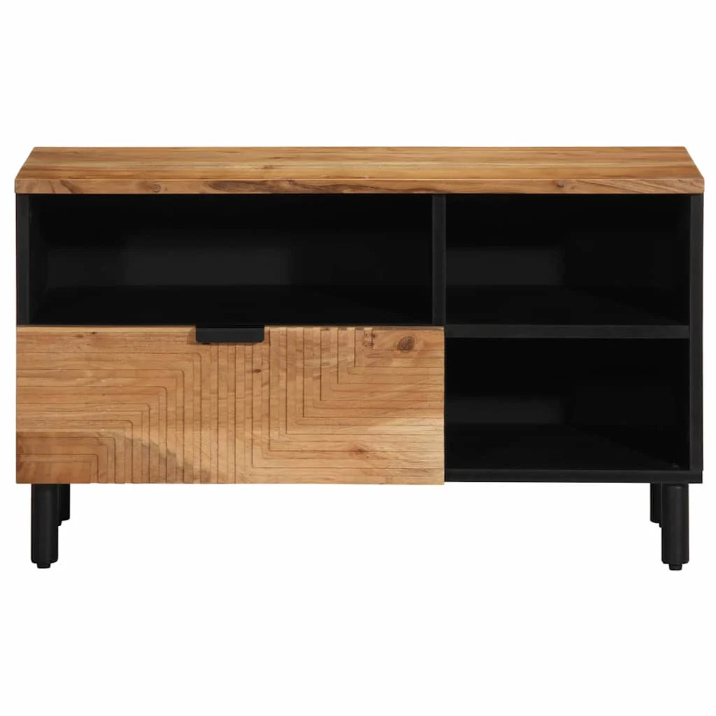 TV Enheder Massivt Akacietræ 80 x 33,5 x 46 cm Konstrueret træ - Image 3