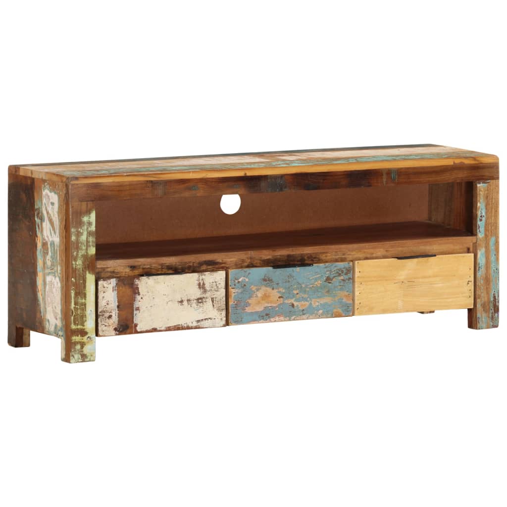 tv-skab 110x30x40 cm massivt genbrugstræ - Image 9