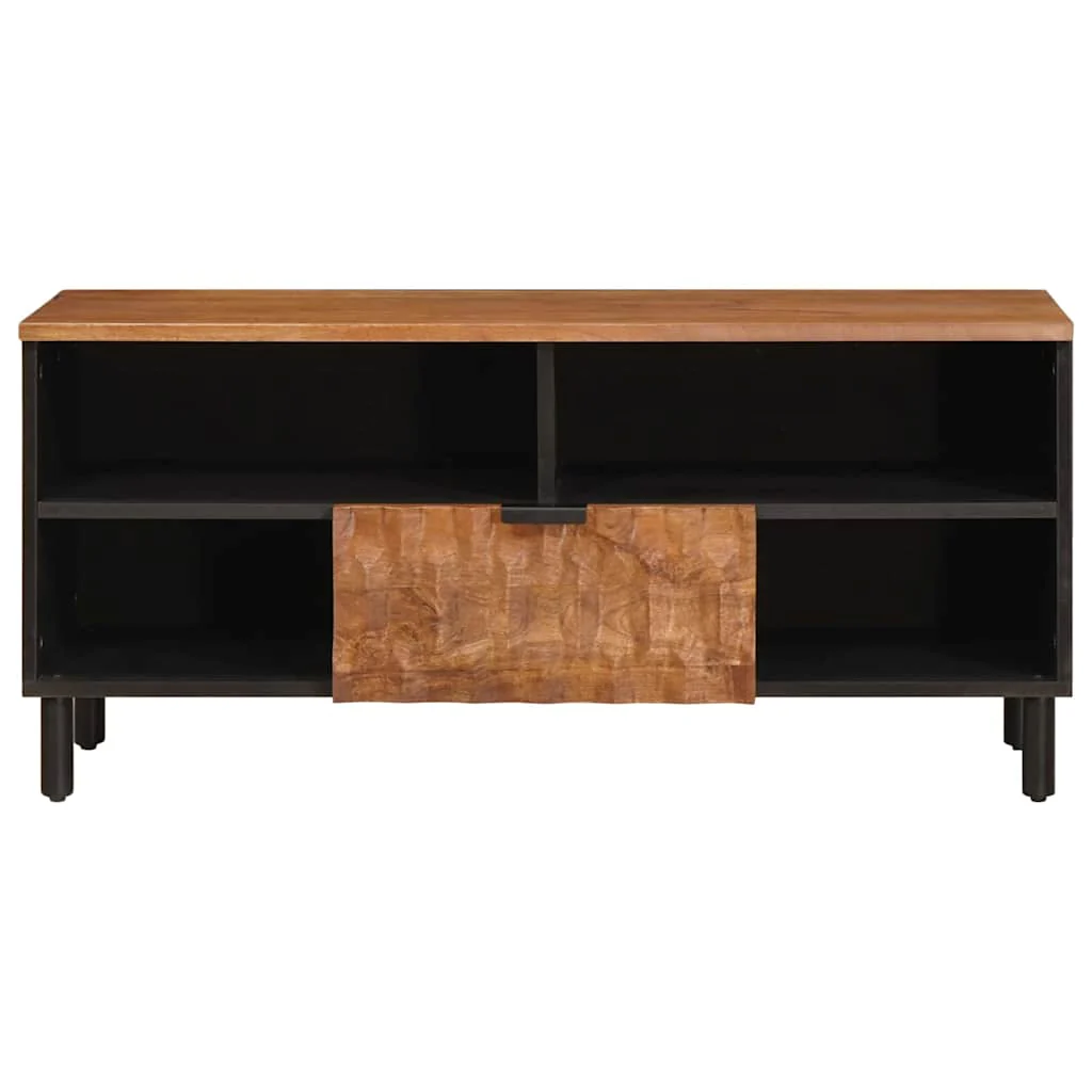 TV-skab Acacia Brun Finish 100 x 33 x 46 cm Massivt mangotræ - Image 3