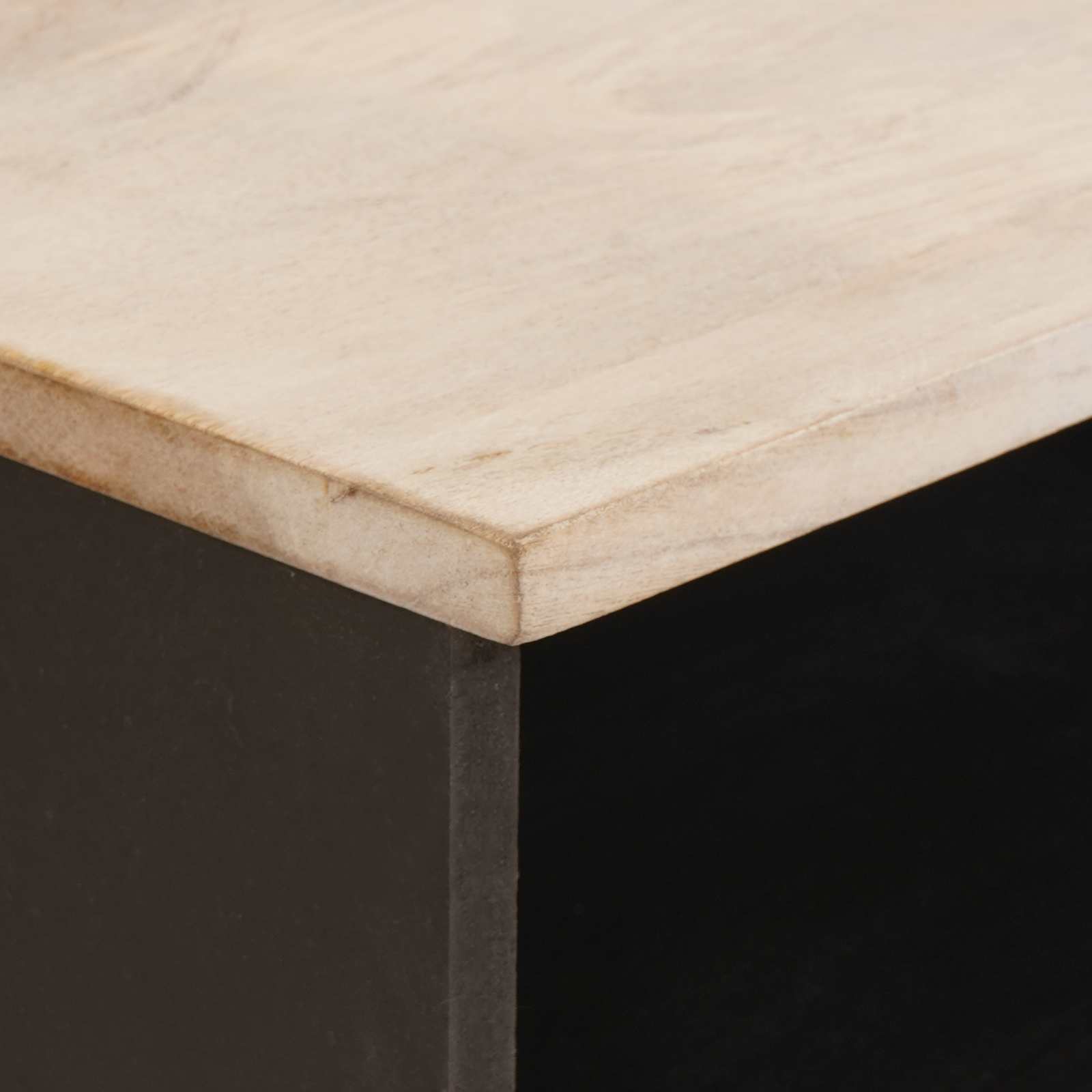 TV-skab Hvid Vask Finish 100 x 33 x 46 cm Massivt mangotræ - Image 6