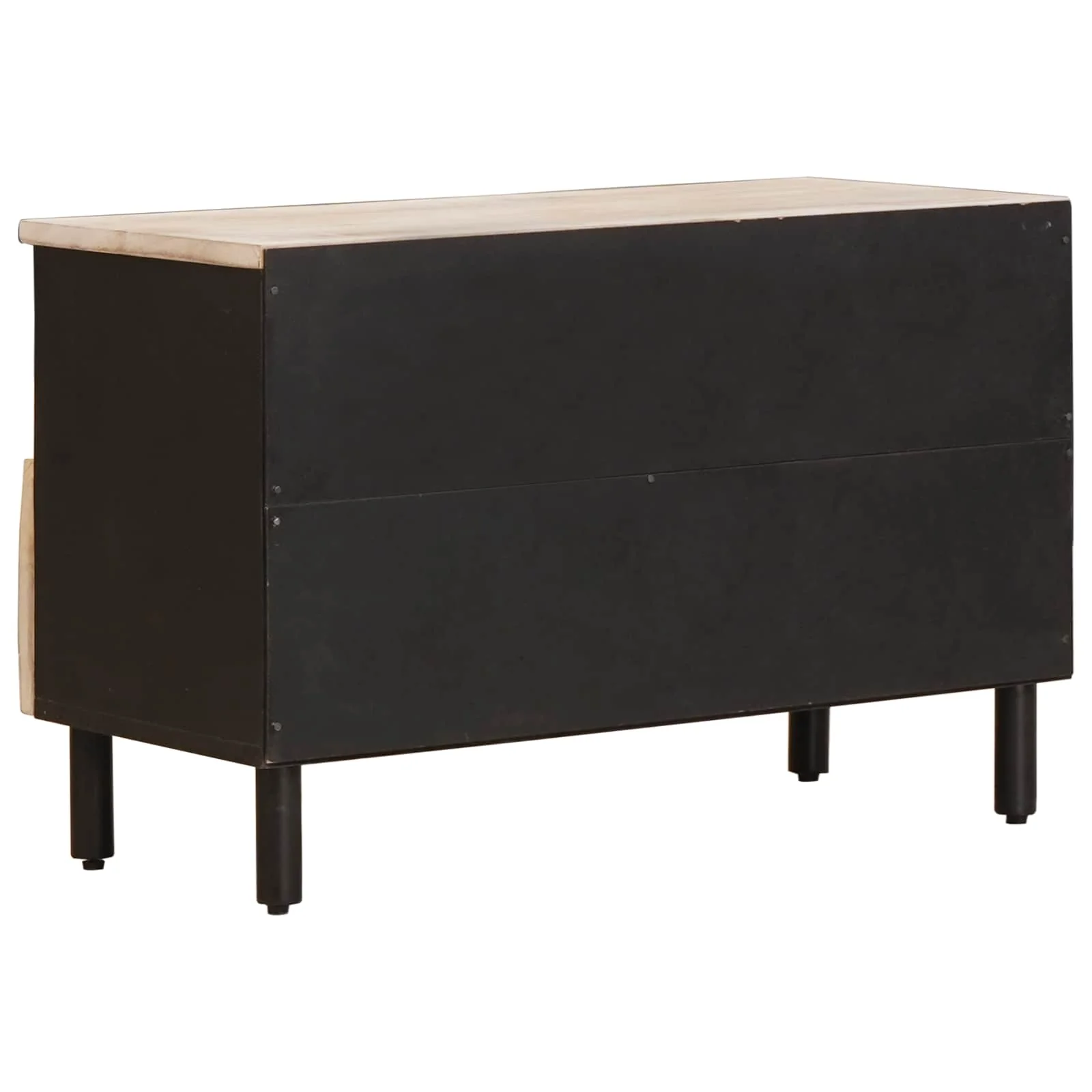 TV-skab Hvid Vask Finish 70 x 33 x 46 cm Massivt mangotræ - Image 5