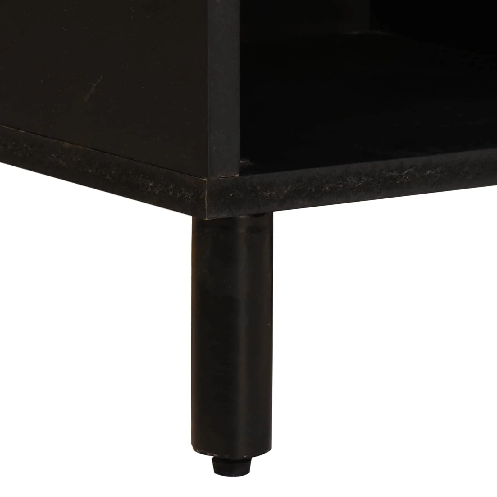 TV-skab Hvid Vask Finish 80 x 33 x 46 cm Massivt mangotræ - Image 8