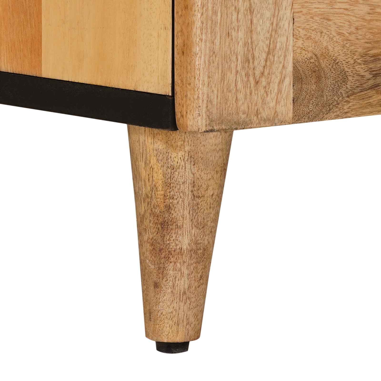 TV-skab med dør Naturfarvet 105 x 33,5 x 46 cm Massivt mangotræ - Image 8