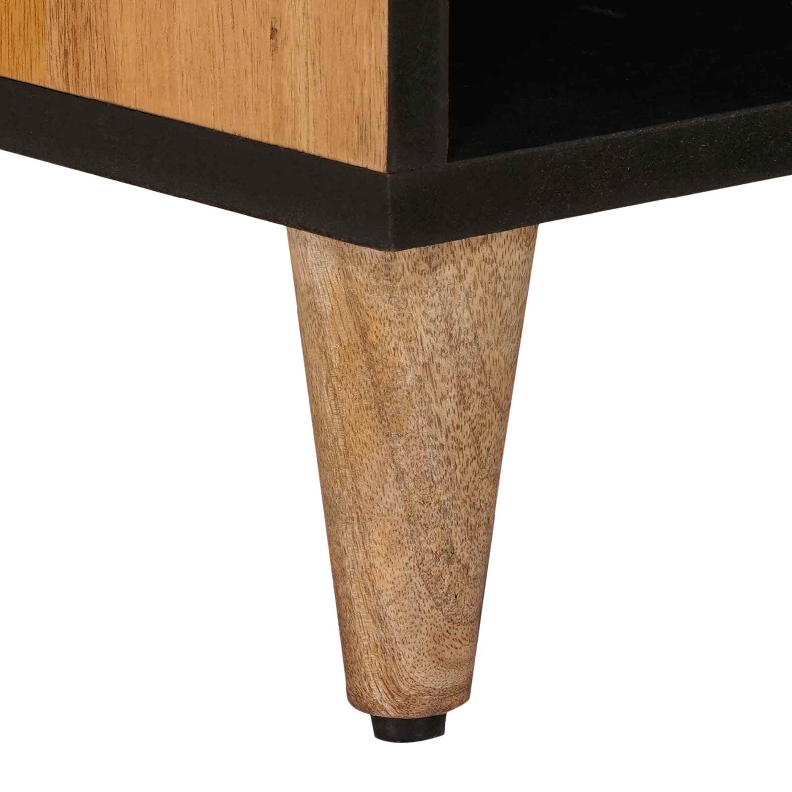 TV-skab med dør Naturfarvet 80 x 31,5 x 46 cm Massivt mangotræ - Image 8