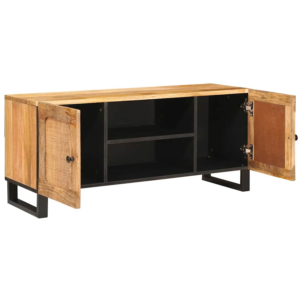 TV-skab med hylde Brun 105 x 33 x 46 cm Massivt mangotræ - Image 2