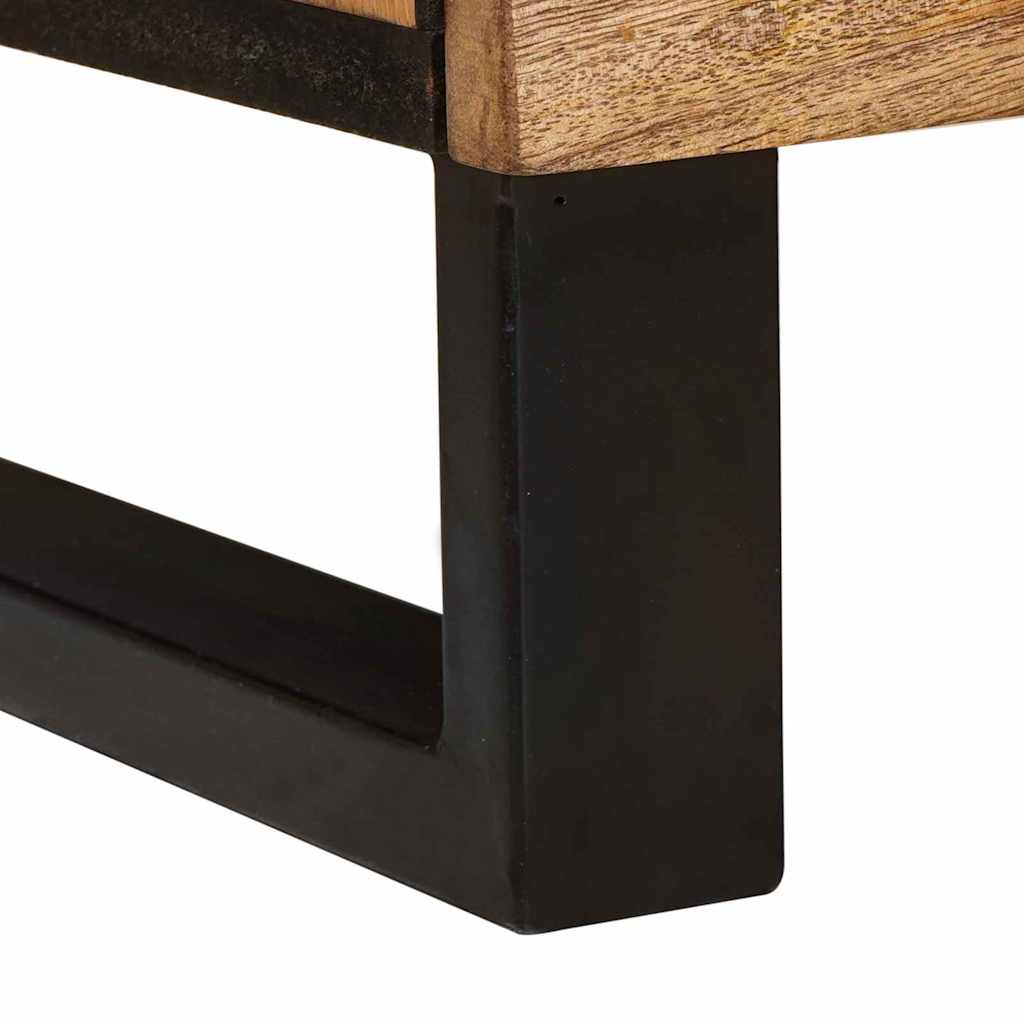 TV-skab med hylde Brun 105 x 33 x 46 cm Massivt mangotræ - Image 8