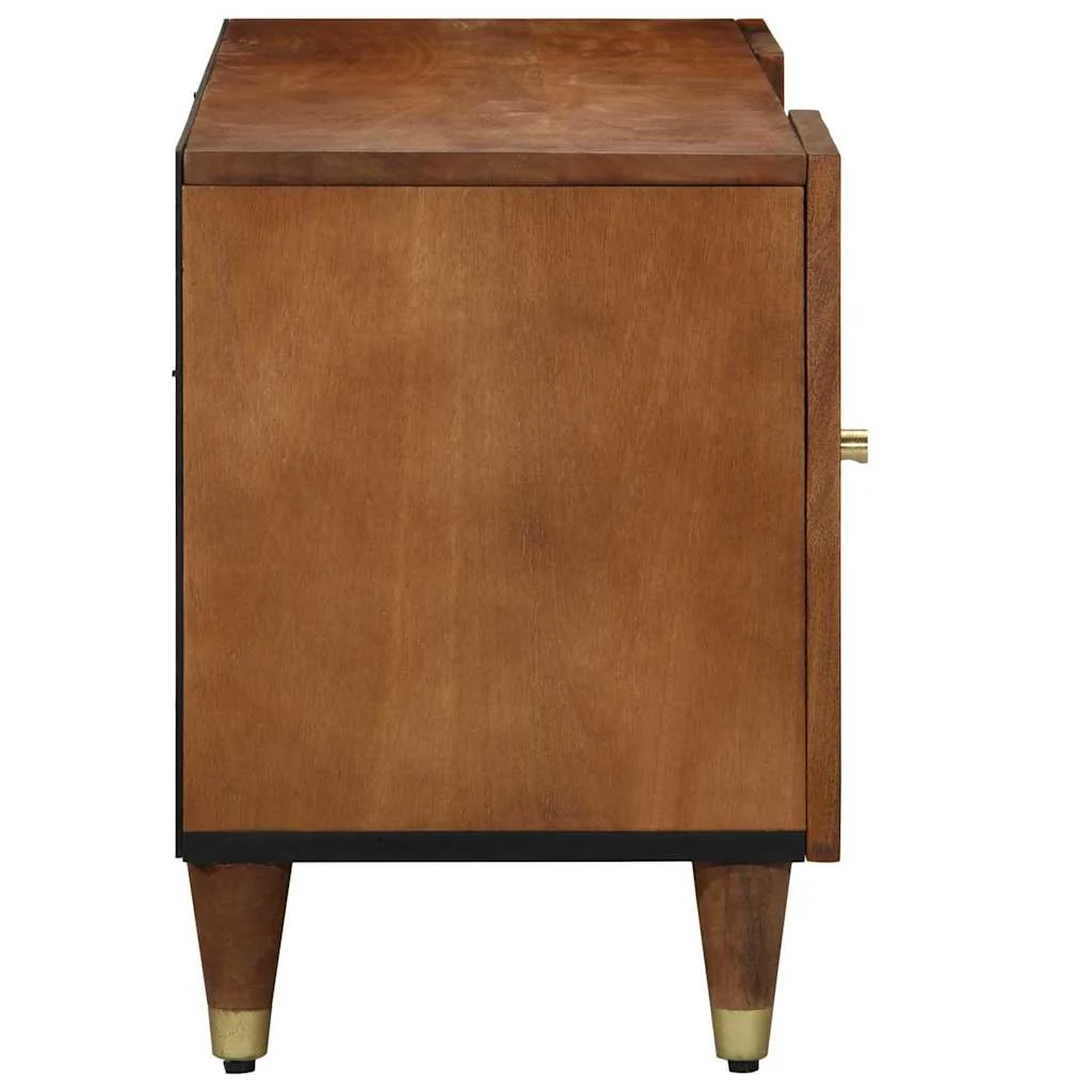 TV-skab med hylde Honningbrun 105 x 33 x 46 cm Massivt mangotræ - Image 4