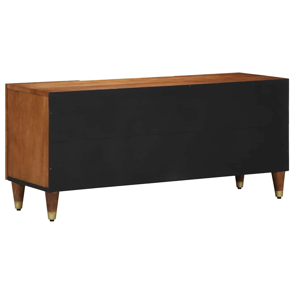 TV-skab med hylde Honningbrun 105 x 33 x 46 cm Massivt mangotræ - Image 5
