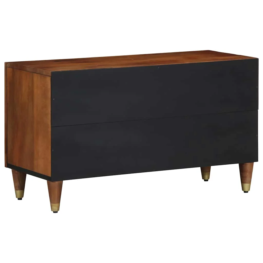 TV-skab med hylde Honningbrun 80 x 33 x 46 cm Massivt mangotræ - Image 5