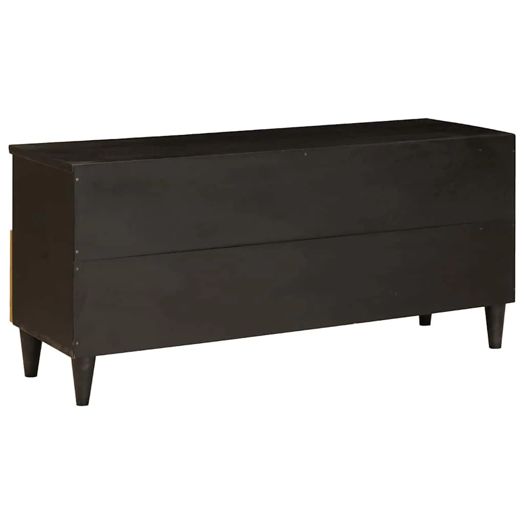 TV-skab med hylde Sort og Guld 100 x 33 x 46 cm Konstrueret træ - Image 5