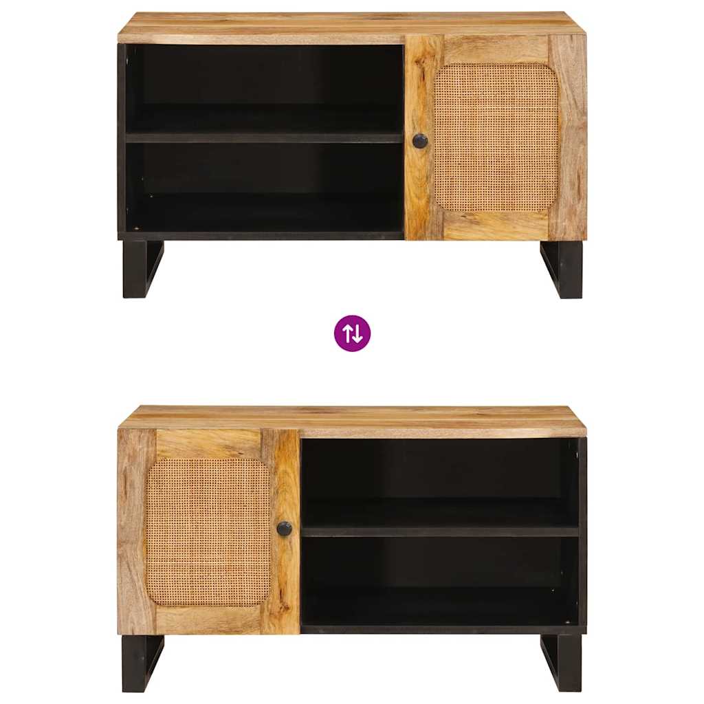 TV-skab med opbevaring Brun 80 x 33 x 46 cm Massivt mangotræ - Image 10