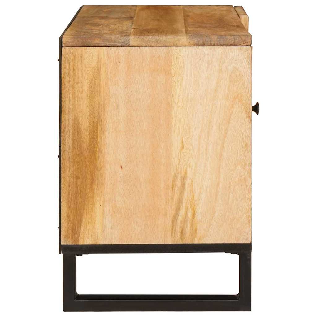 TV-skab med opbevaring Brun 80 x 33 x 46 cm Massivt mangotræ - Image 4