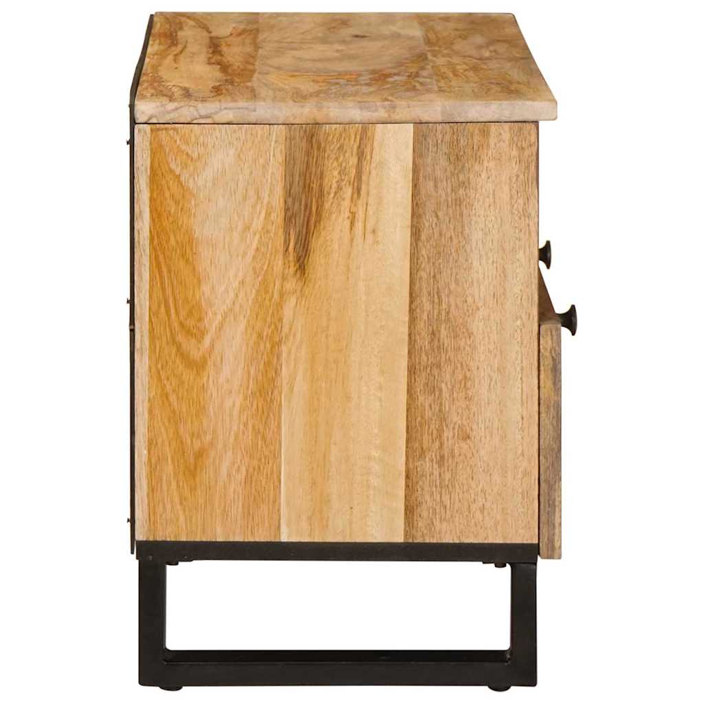 TV-skab med skuffe Brun 70 x 33 x 46 cm Massivt mangotræ - Image 4