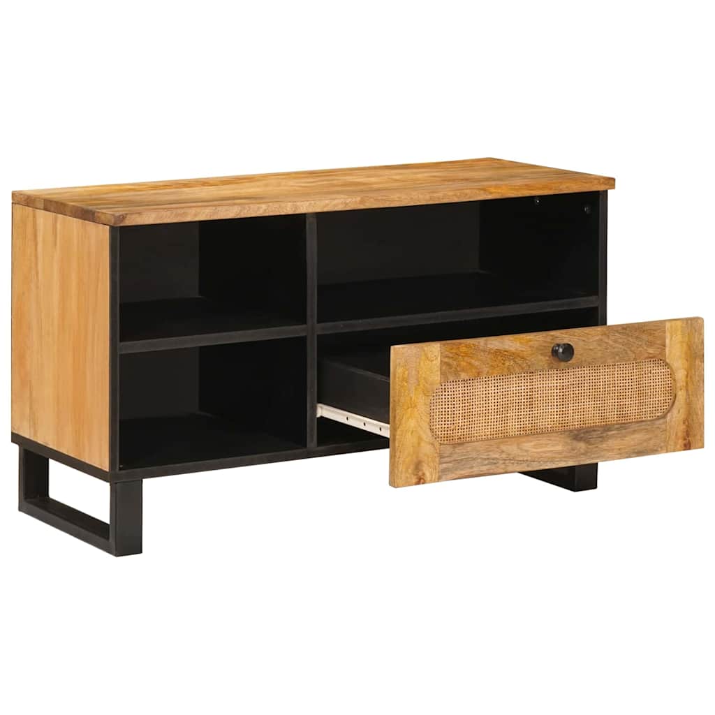 TV-skab med skuffe Brun 80 x 33 x 46 cm Massivt mangotræ - Image 2