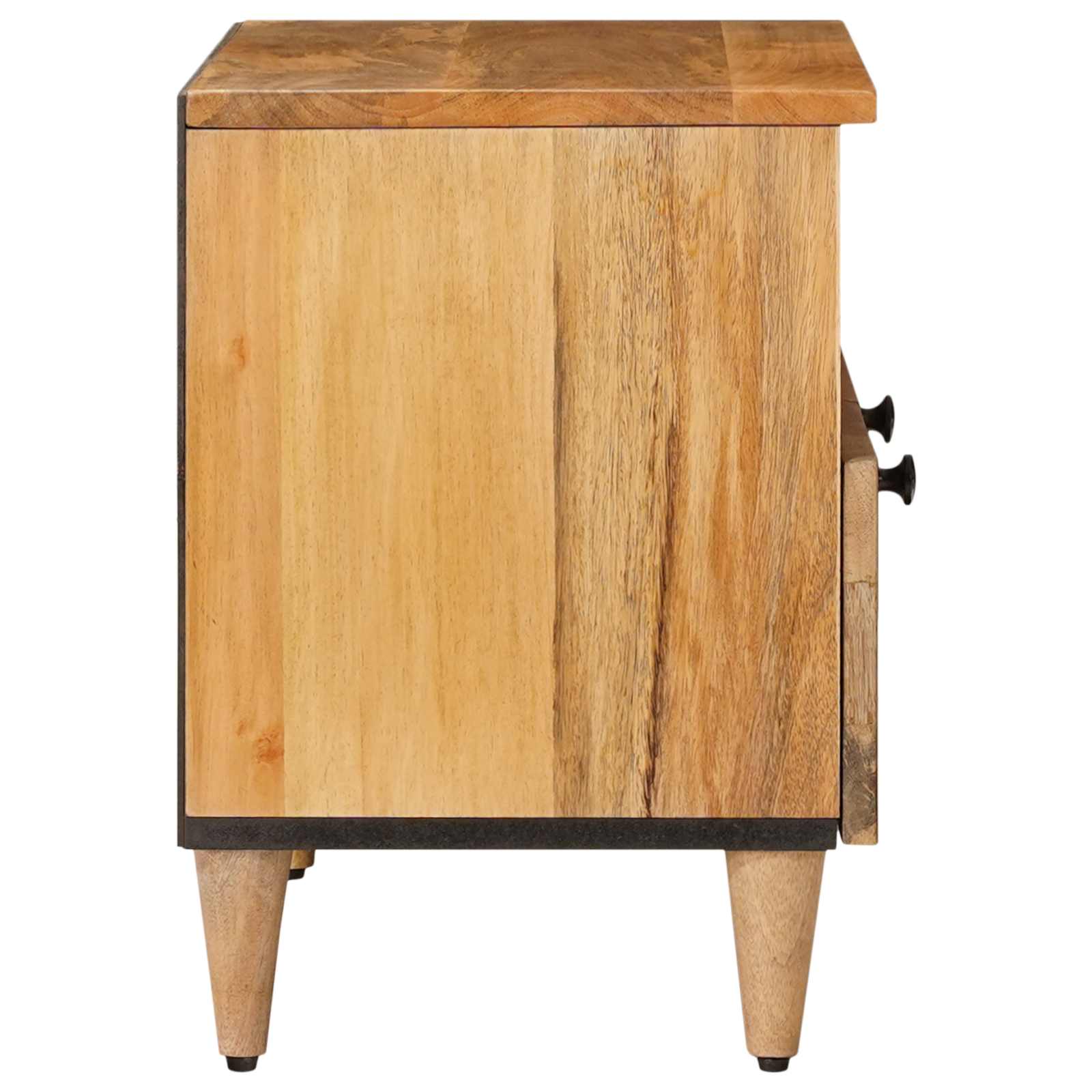 TV-skab med skuffe Naturfarvet 70 x 33 x 46 cm Massivt mangotræ - Image 4