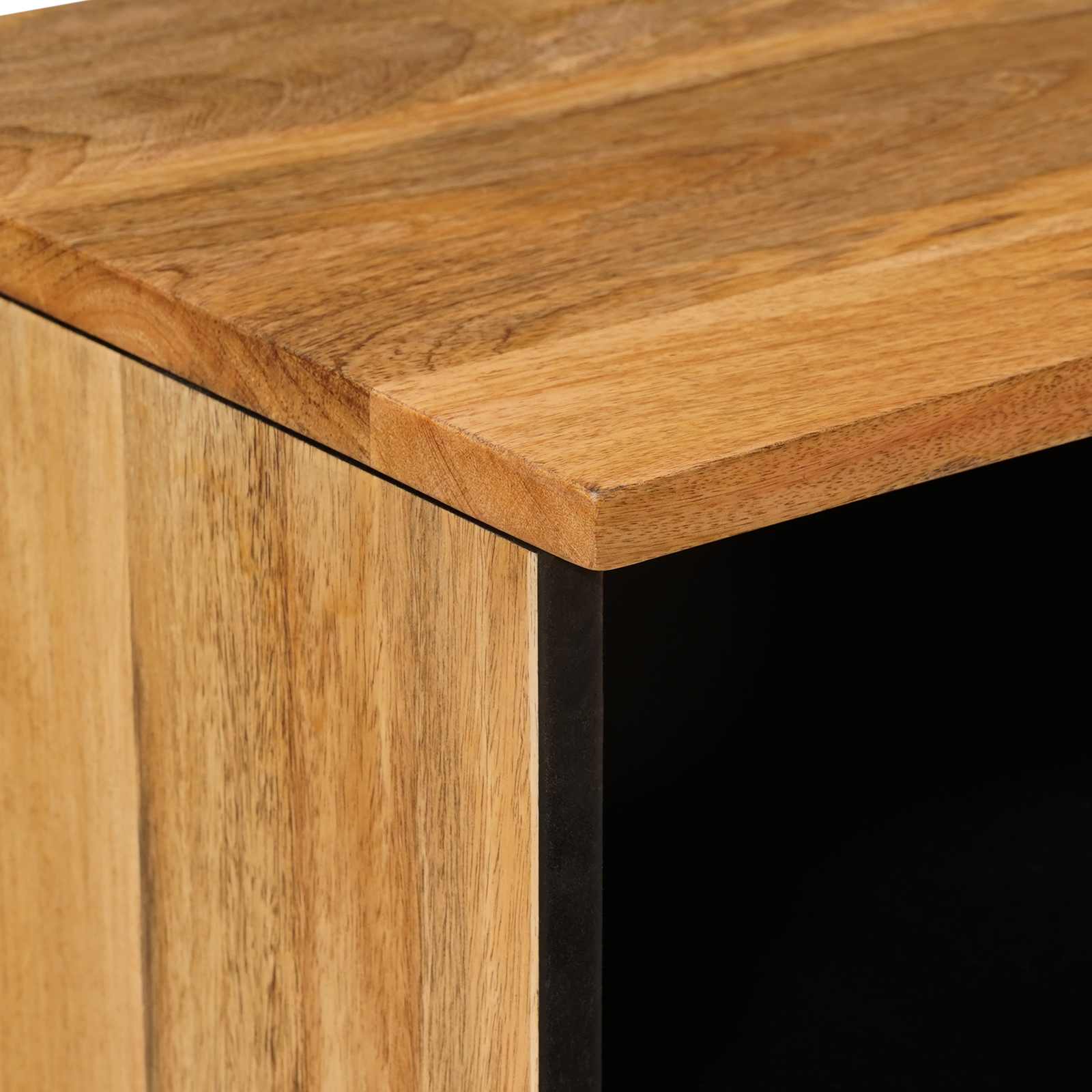 TV-skab med skuffe Naturfarvet 70 x 33 x 46 cm Massivt mangotræ - Image 6