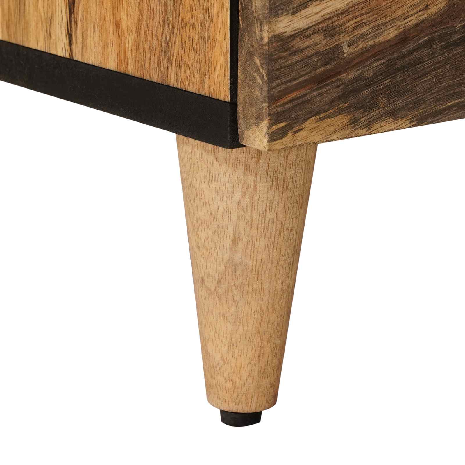 TV-skab med skuffe Naturfarvet 70 x 33 x 46 cm Massivt mangotræ - Image 8