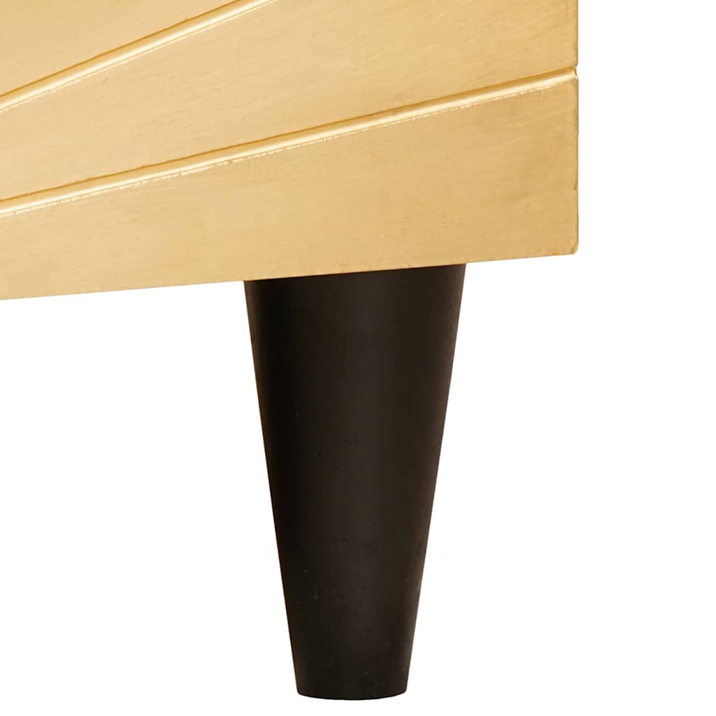 TV-skab med skuffe Sort og Guld 80 x 33 x 46 cm Konstrueret træ - Image 8