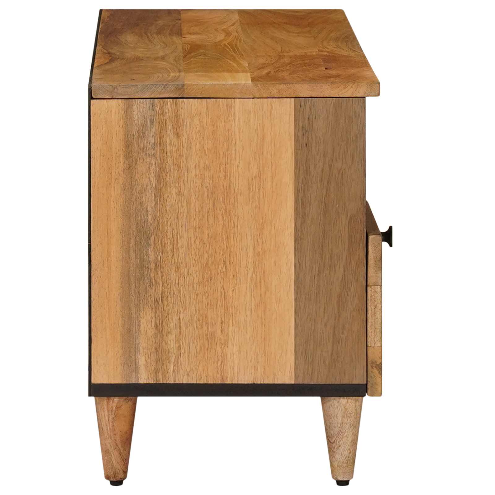 TV-skab Naturfarvet 100 x 33,5 x 46 cm Massivt mangotræ - Image 4