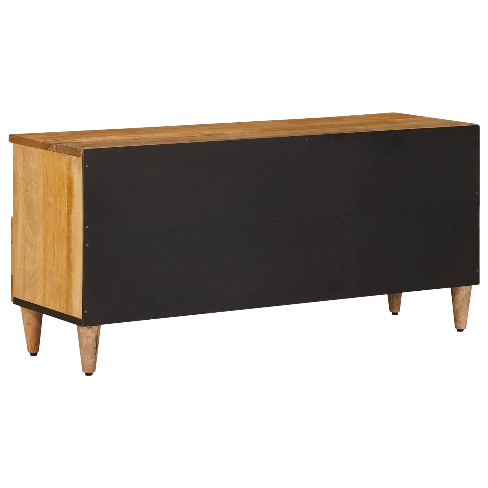 TV-skab Naturfarvet 100 x 33,5 x 46 cm Massivt mangotræ - Image 5