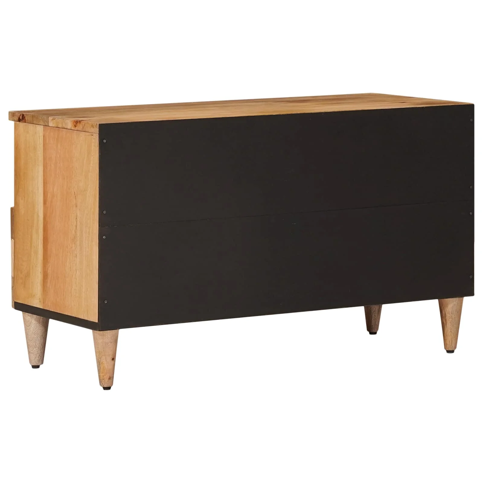 TV-skab Naturfarvet 80 x 33,5 x 46 cm Massivt mangotræ - Image 5