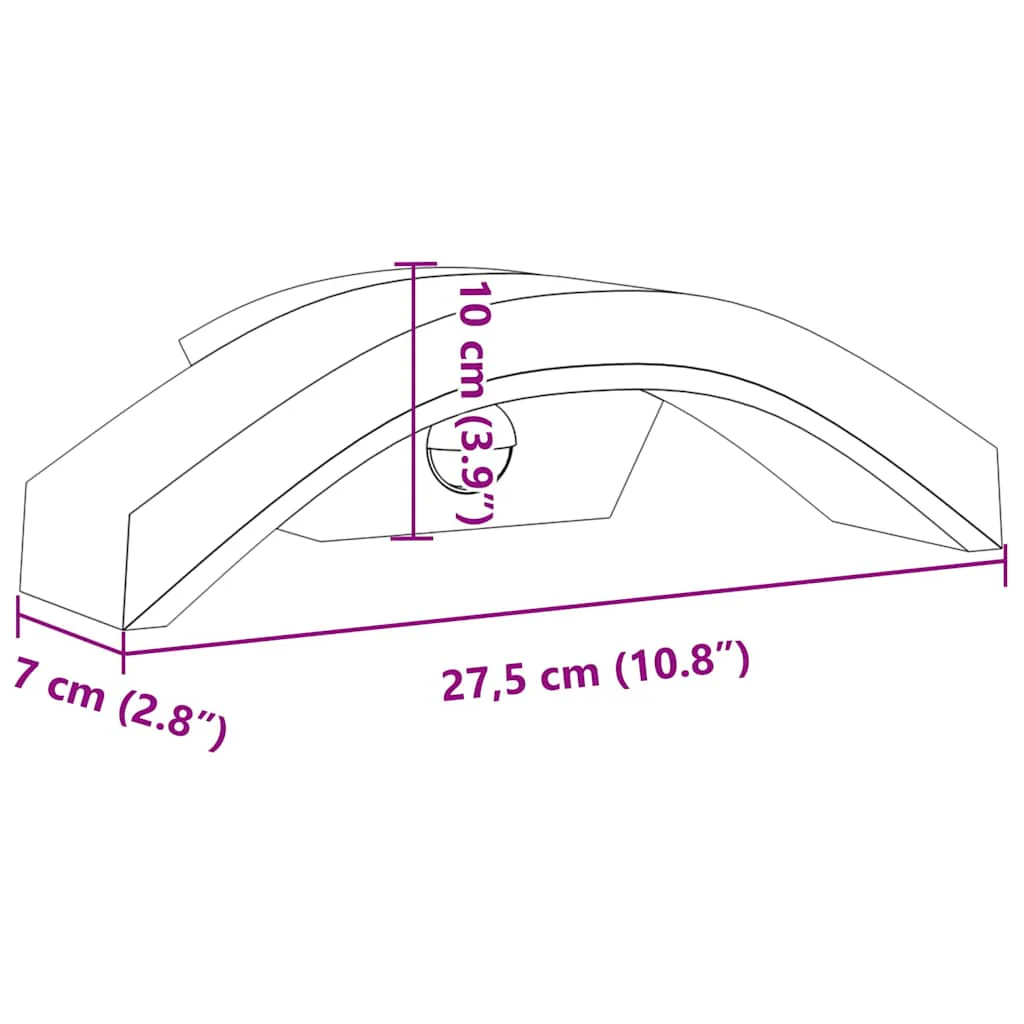 udendørs LED-væglamper 2 stk. sensorer trykstøbt aluminium sort - Image 8