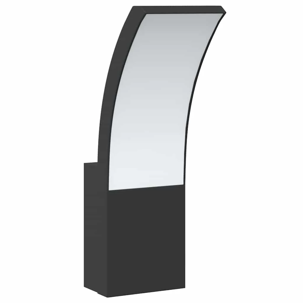 udendørs LED-væglamper 2 stk. trykstøbt aluminium sort - Image 4