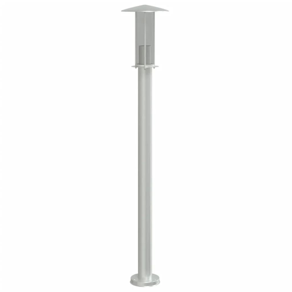 udendørs standerlampe 100 cm rustfrit stål sølvfarvet - Image 4
