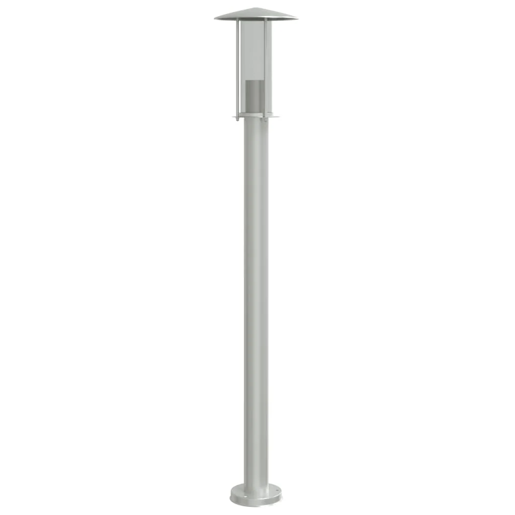 udendørs standerlampe 100 cm rustfrit stål sølvfarvet - Image 5