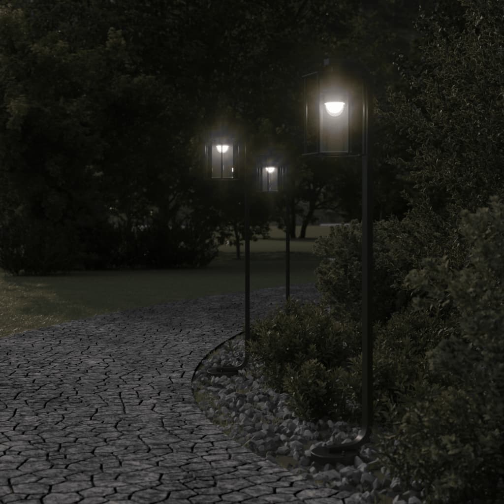 udendørs standerlampe 100 cm rustfrit stål sort - Image 3