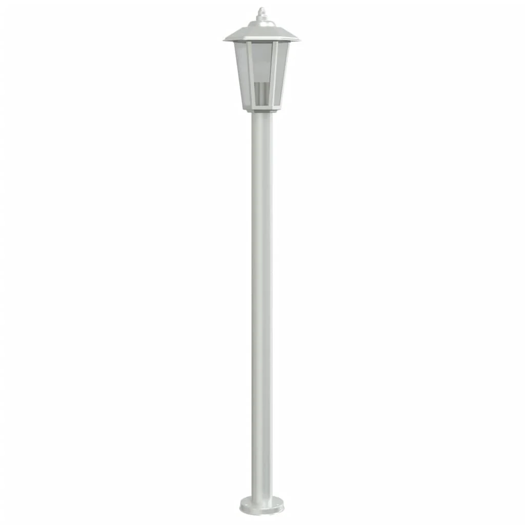 udendørs standerlampe 120 cm rustfrit stål sølvfarvet - Image 4