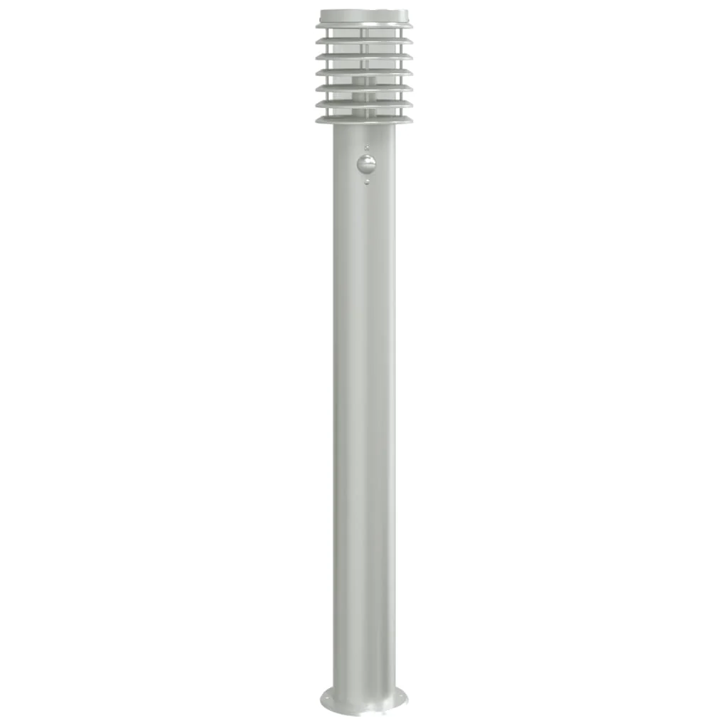 udendørs standerlampe med sensor 110 cm rustfrit stål sølv - Image 4