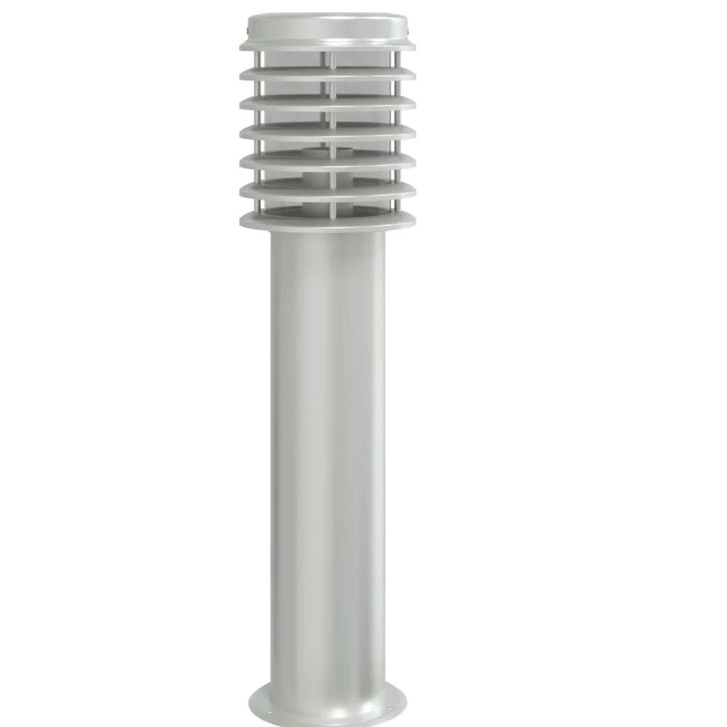 udendørs standerlampe med stikkontakt 60 cm rustfrit stål sølv - Image 4
