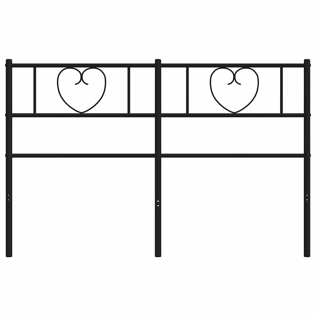 udskiftningsgavl 140 cm metal sort - Image 4