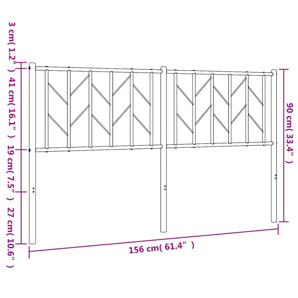 udskiftningsgavl 150 cm metal sort - Image 7