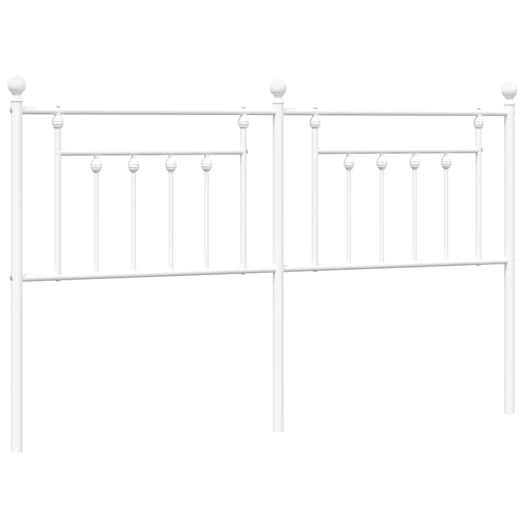 udskiftningsgavl 160 cm metal hvid - Image 2