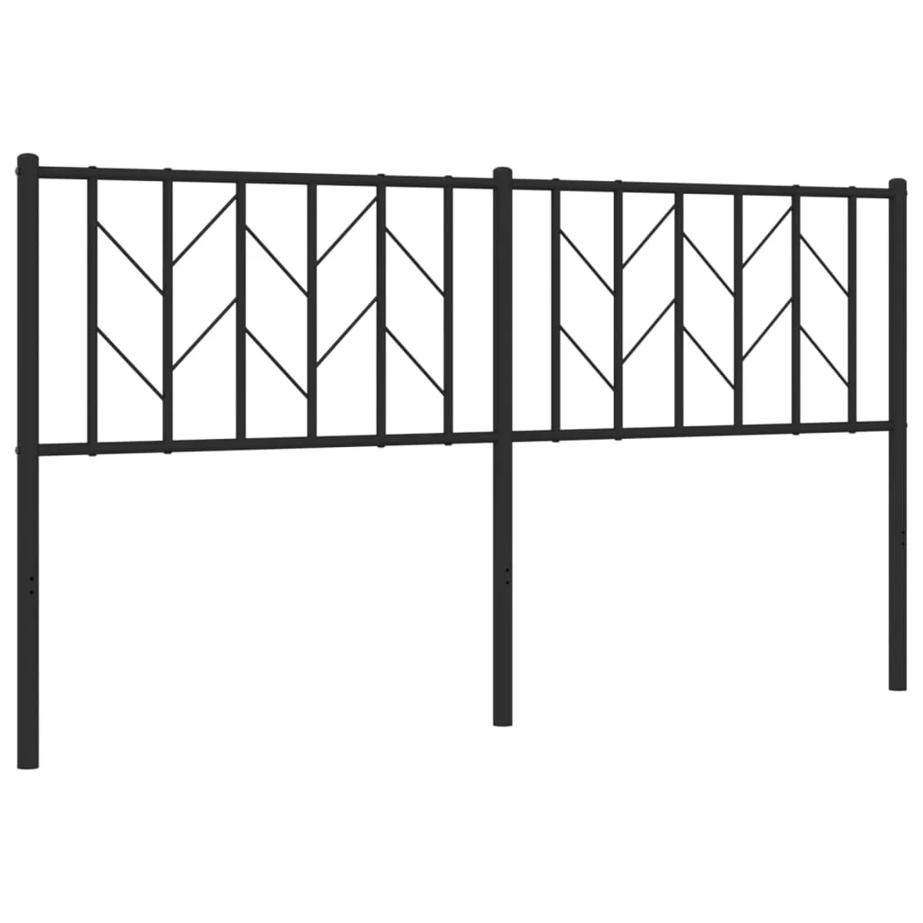 udskiftningsgavl 160 cm metal sort - Image 2