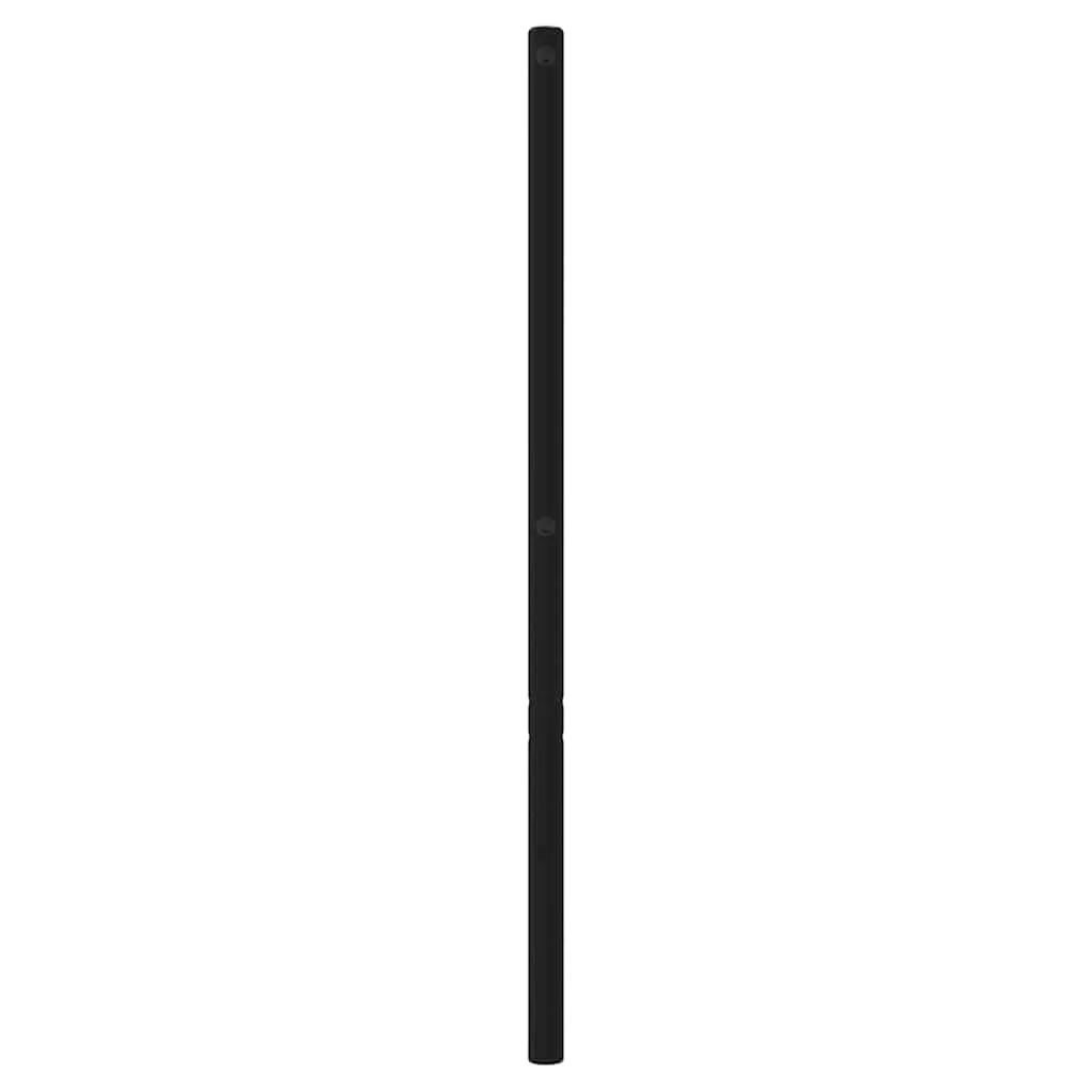 udskiftningsgavl 180 cm metal sort - Image 4