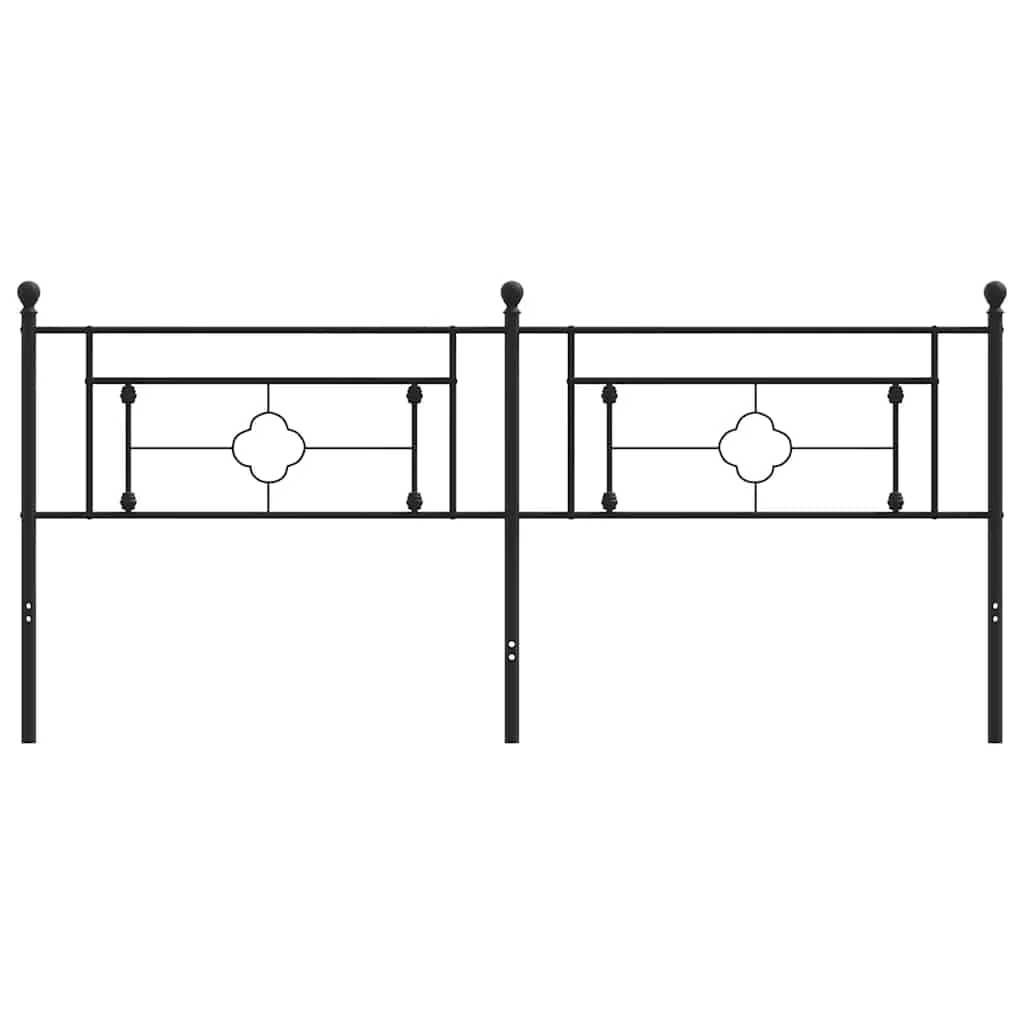 udskiftningsgavl 193 cm metal sort - Image 3