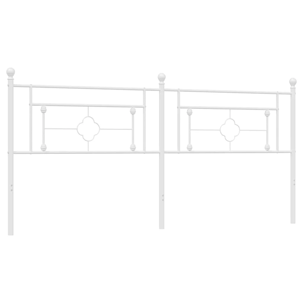 udskiftningsgavl 200 cm metal hvid - Image 5