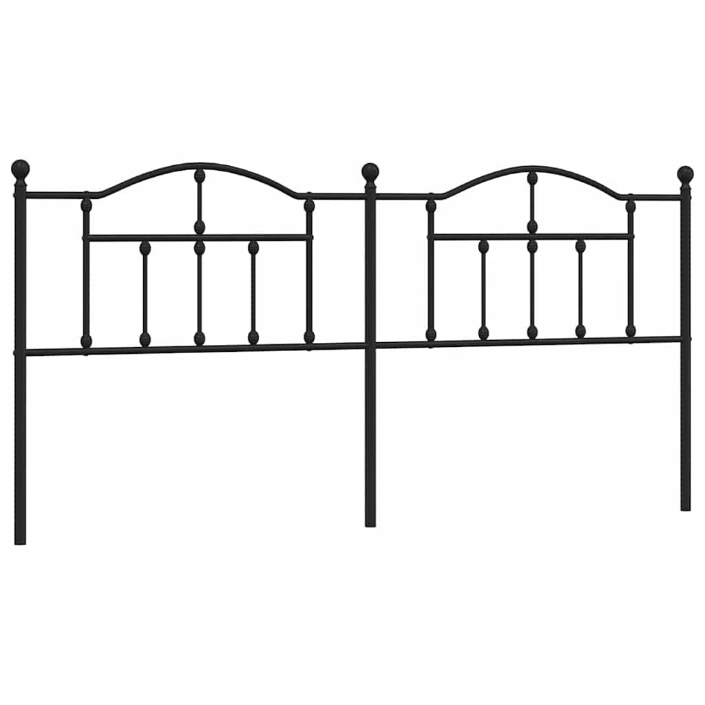 udskiftningsgavl 200 cm metal sort - Image 2