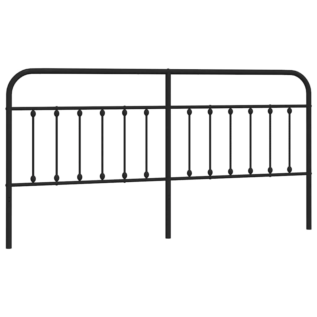 udskiftningsgavl 200 cm metal sort - Image 2