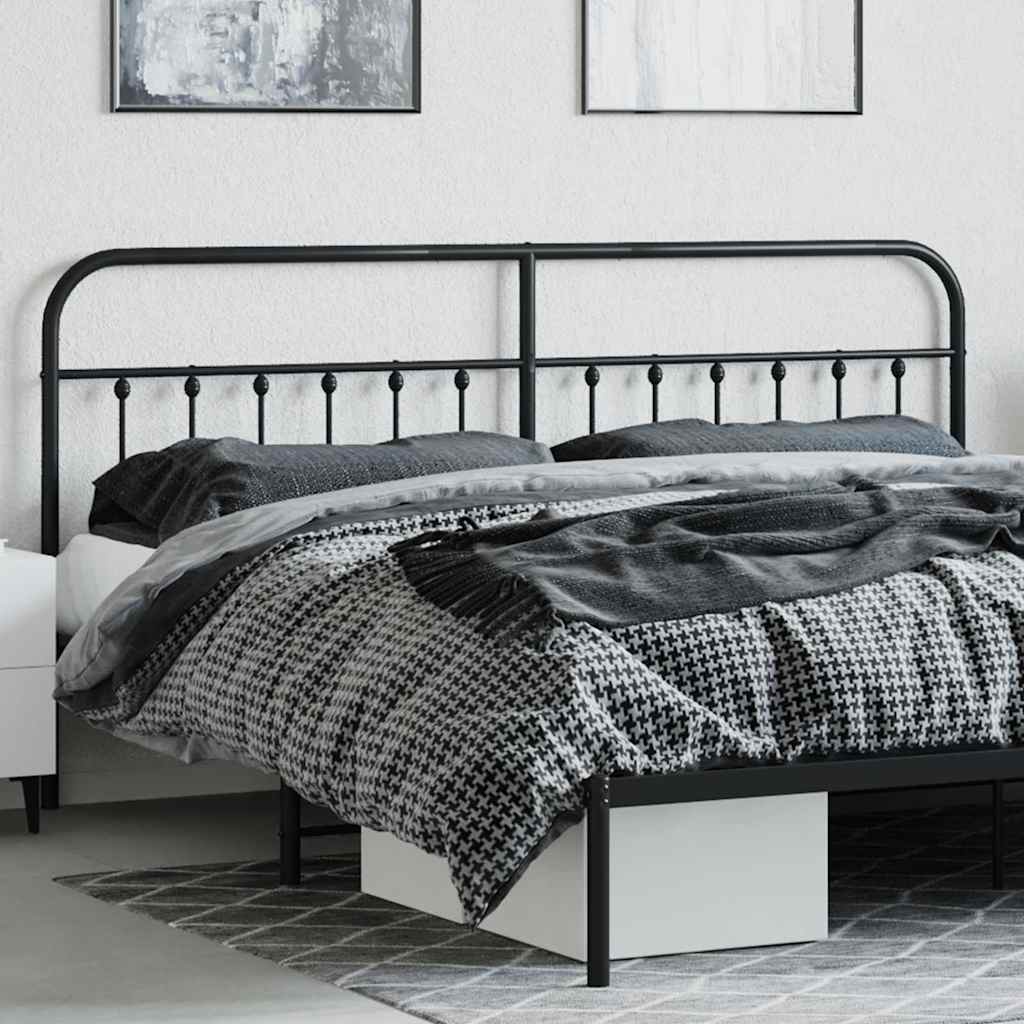 udskiftningsgavl 200 cm metal sort - Image 3