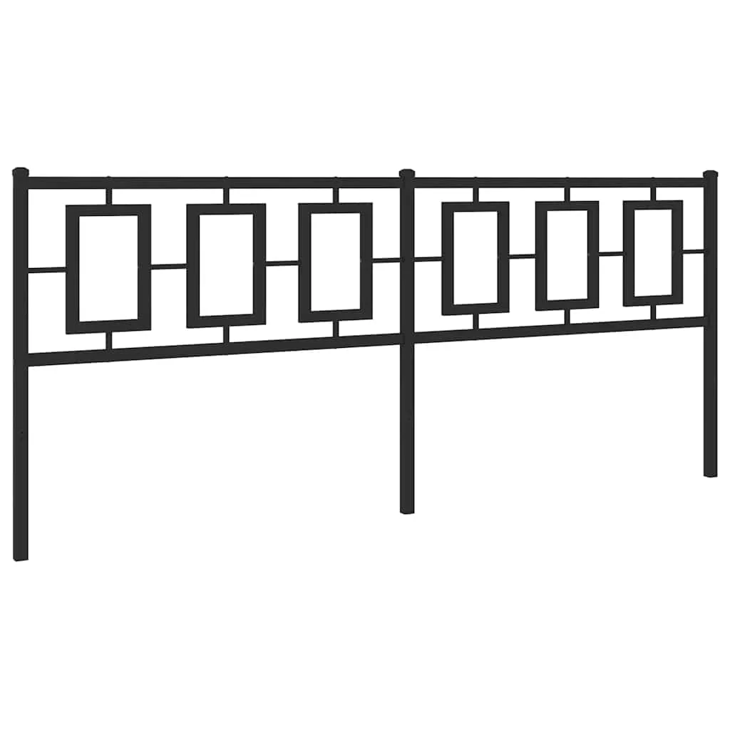 udskiftningsgavl 200 cm metal sort - Image 2