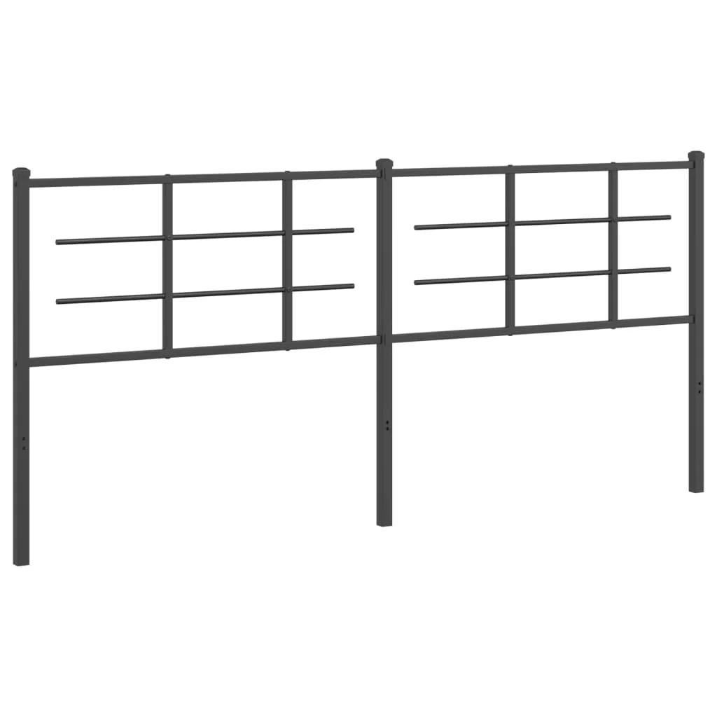 udskiftningsgavl 200 cm metal sort - Image 2