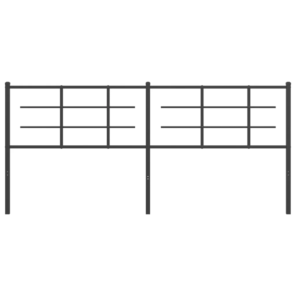 udskiftningsgavl 200 cm metal sort - Image 3