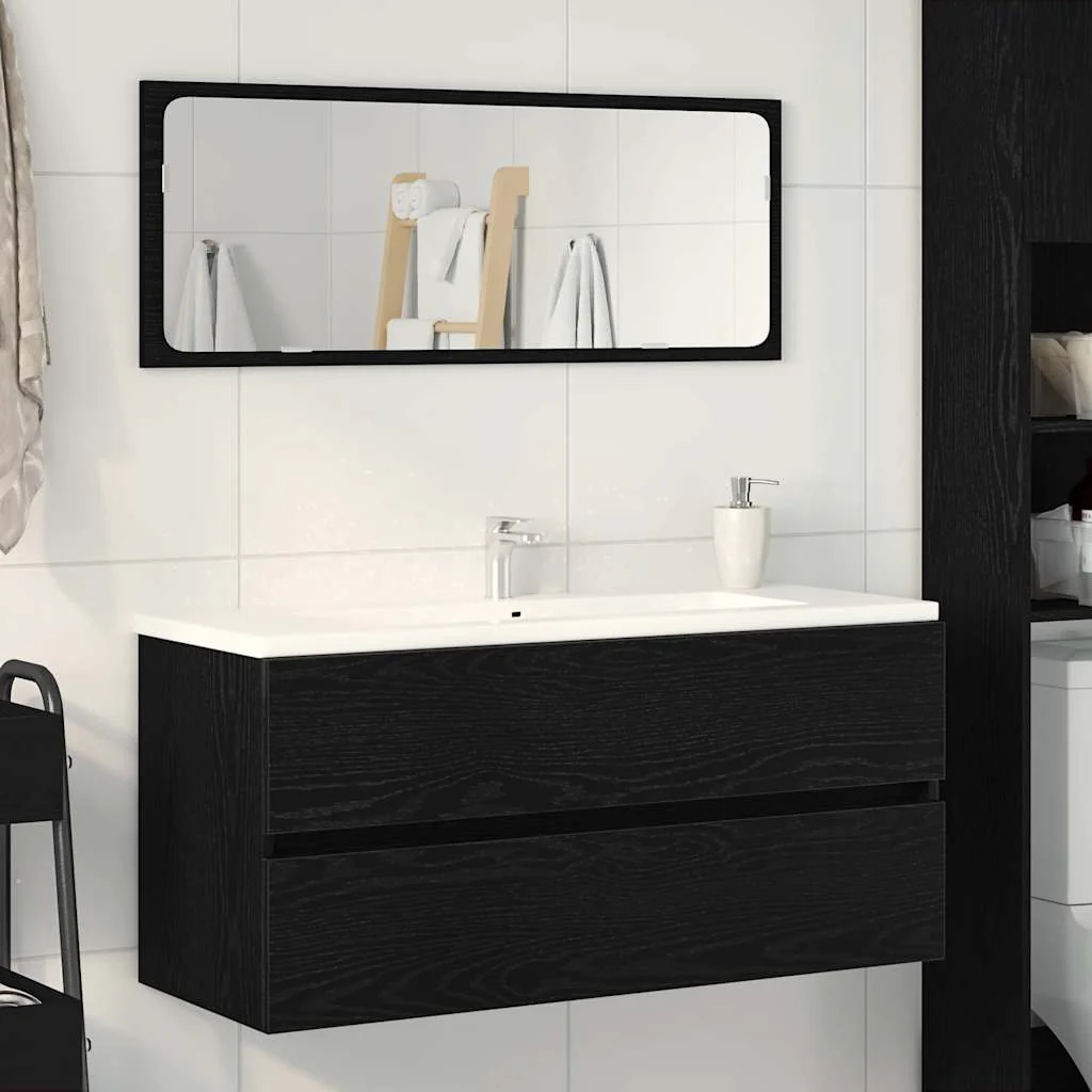 underskab 100x38,5x45 cm konstrueret træ sort egetræ