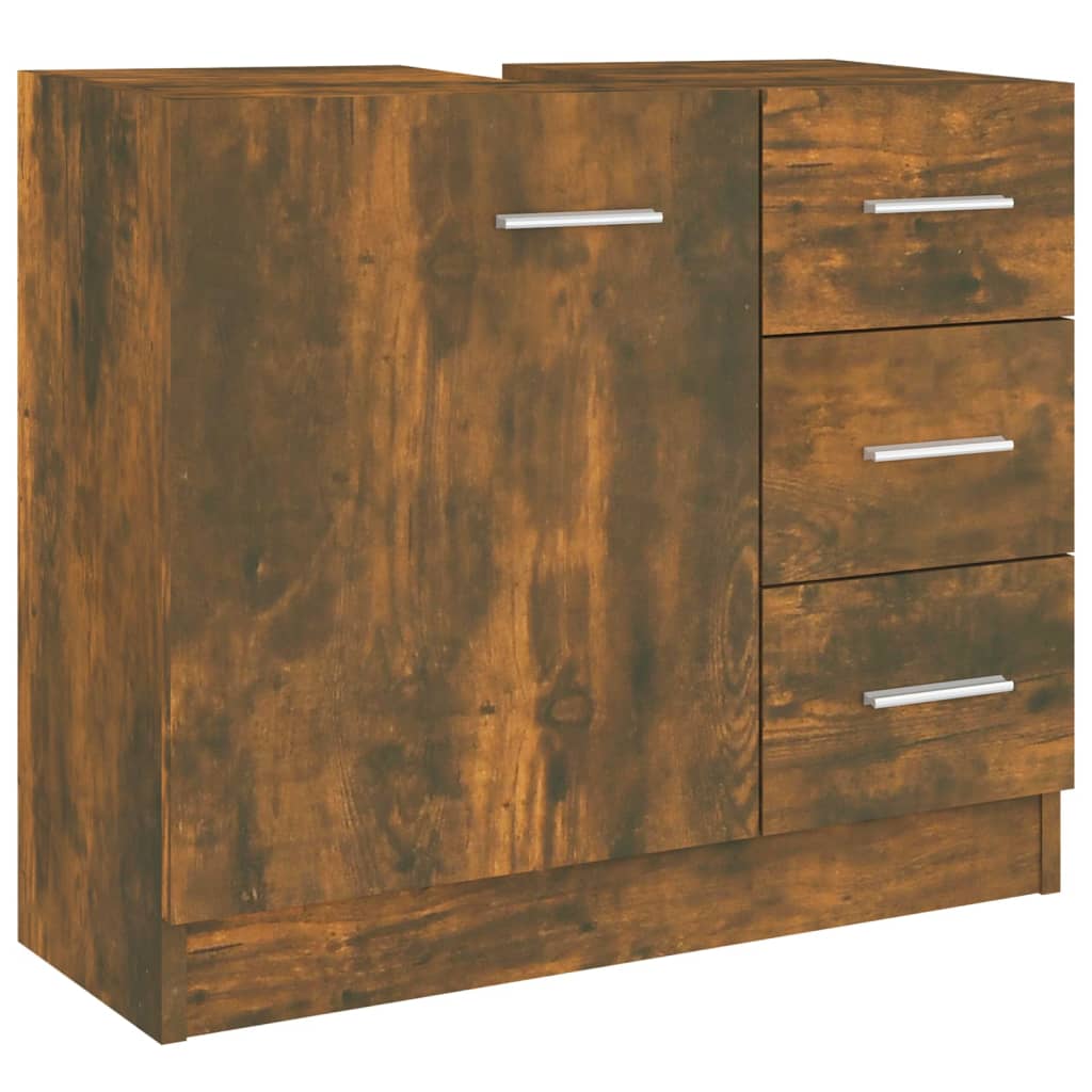underskab 63x30x54 cm konstrueret træ røget egetræsfarve - Image 2