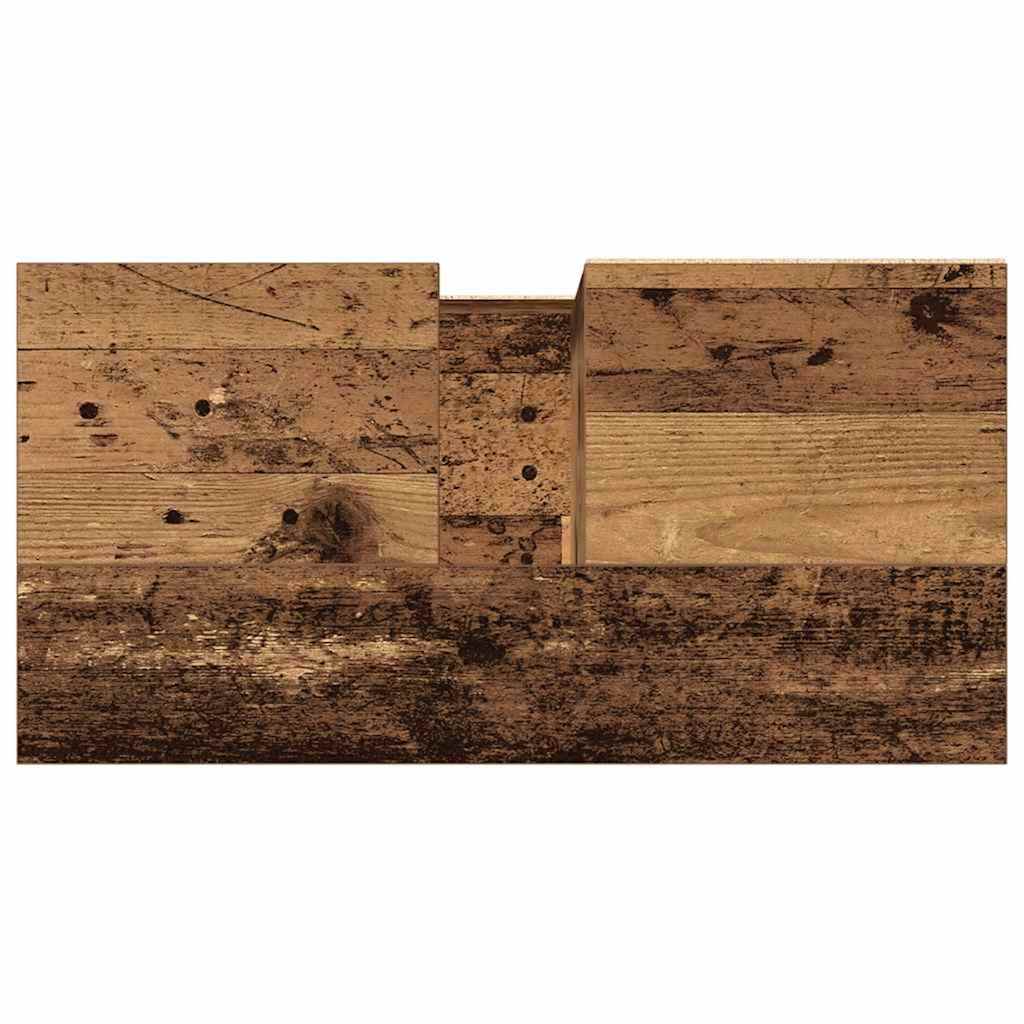 underskab til badeværelse 65x33x60cm konstrueret træ antikt træ - Image 7